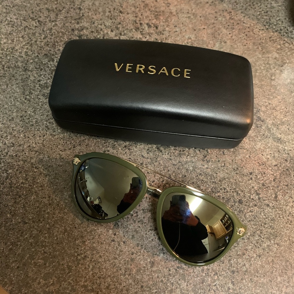 Authentic Green Versace Sunglasses
